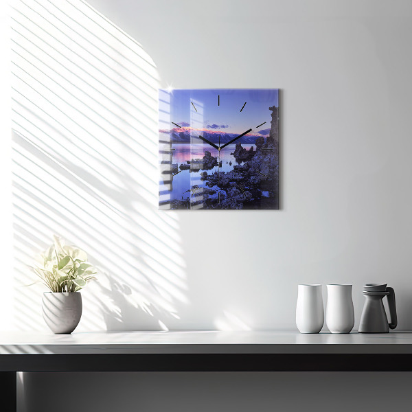 Szögletes fali üvegóra Kaliforniai tó