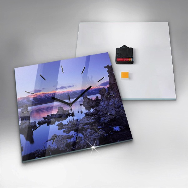 Szögletes fali üvegóra Kaliforniai tó