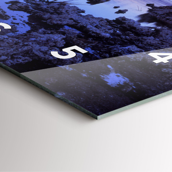 Szögletes fali üvegóra Kaliforniai tó