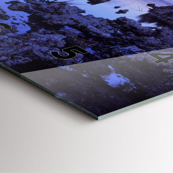 Szögletes fali üvegóra Kaliforniai tó