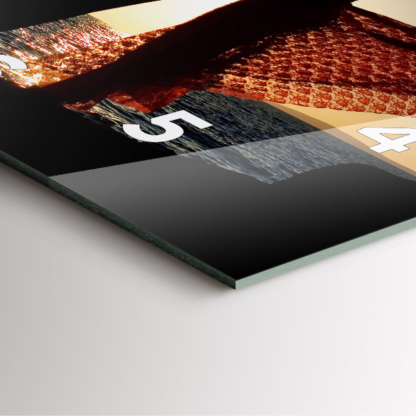 Szögletes fali üvegóra Spanyol tánc a tengeren