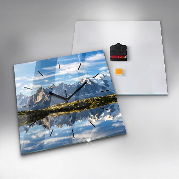 Szögletes fali üvegóra Chamonix-völgy, francia Alpok