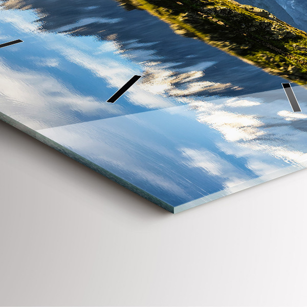 Szögletes fali üvegóra Chamonix-völgy, francia Alpok