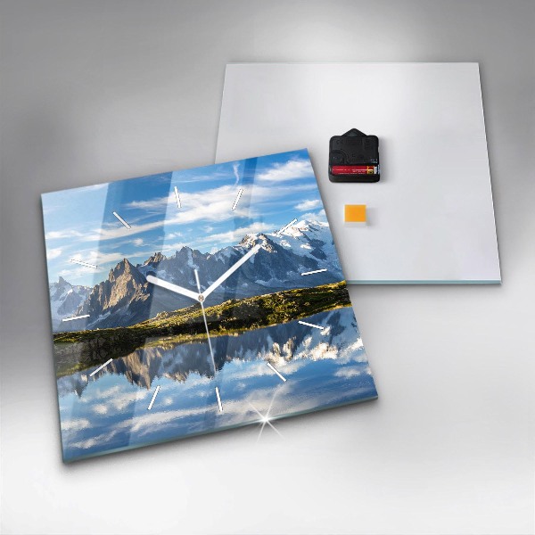 Szögletes fali üvegóra Chamonix-völgy, francia Alpok