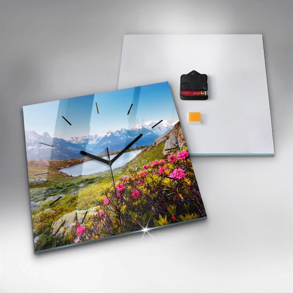 Szögletes fali üvegóra Mont Blanc gleccser Chamonix