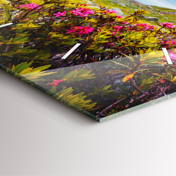 Szögletes fali üvegóra Mont Blanc gleccser Chamonix