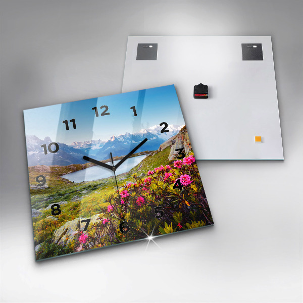 Szögletes fali üvegóra Mont Blanc gleccser Chamonix