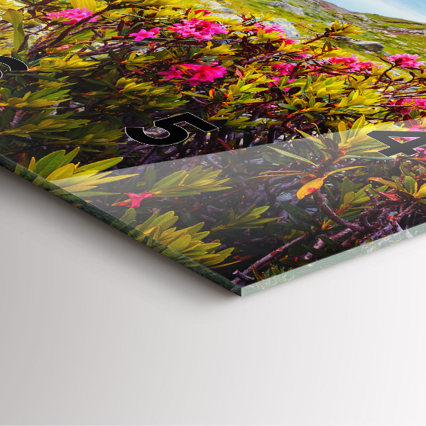 Szögletes fali üvegóra Mont Blanc gleccser Chamonix