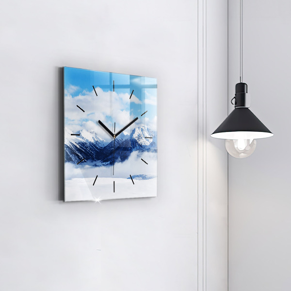 Szögletes fali üvegóra Hegyi panoráma