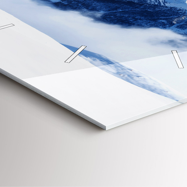 Szögletes fali üvegóra Hegyi panoráma