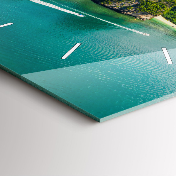 Szögletes fali üvegóra Egy sziget Thaiföldön