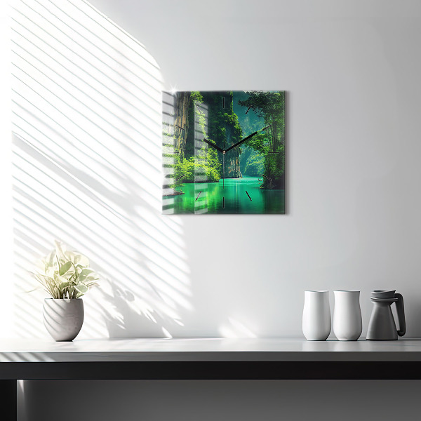 Szögletes fali üvegóra Thaiföld természeti tája