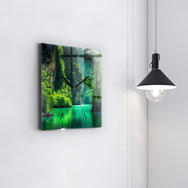 Szögletes fali üvegóra Thaiföld természeti tája
