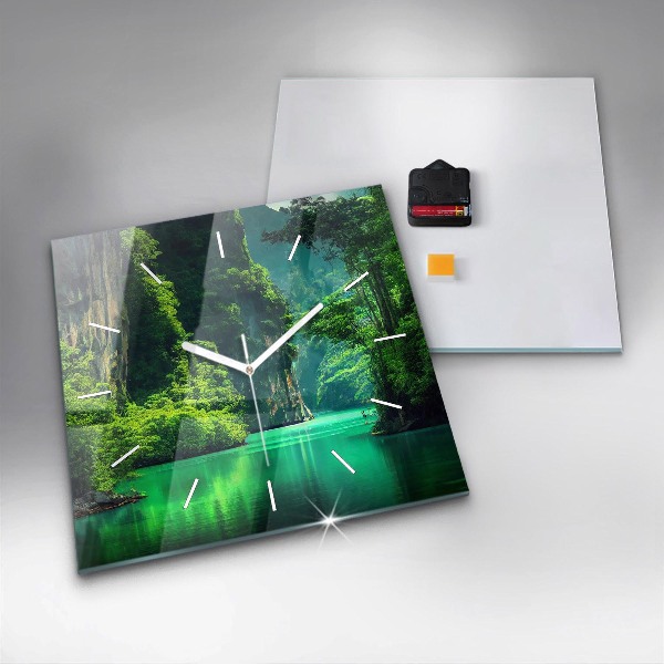 Szögletes fali üvegóra Thaiföld természeti tája