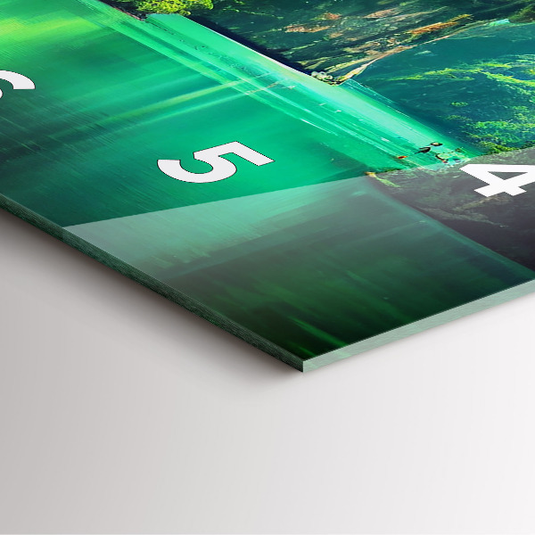 Szögletes fali üvegóra Thaiföld természeti tája