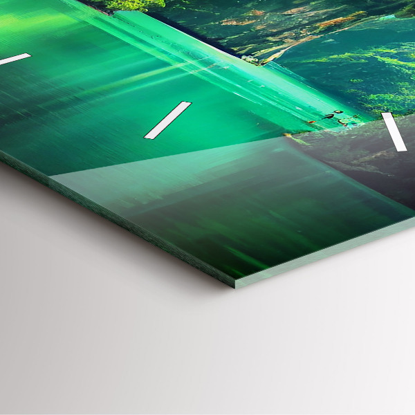 Szögletes fali üvegóra Thaiföld természeti tája