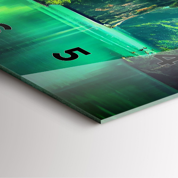 Szögletes fali üvegóra Thaiföld természeti tája