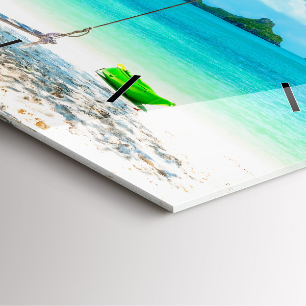 Szögletes fali üvegóra Napos sziget Thaiföld