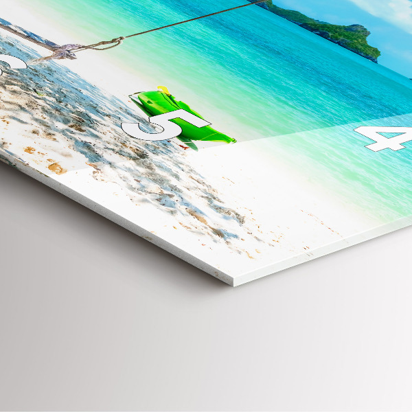 Szögletes fali üvegóra Napos sziget Thaiföld