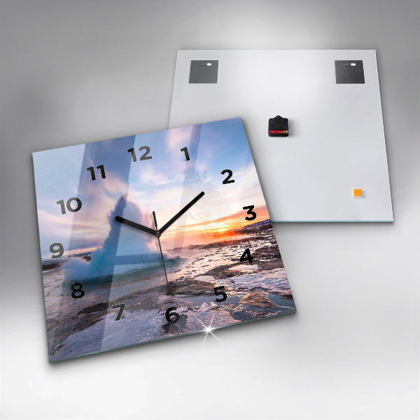 Szögletes fali üvegóra Gejzír Izland szigetén