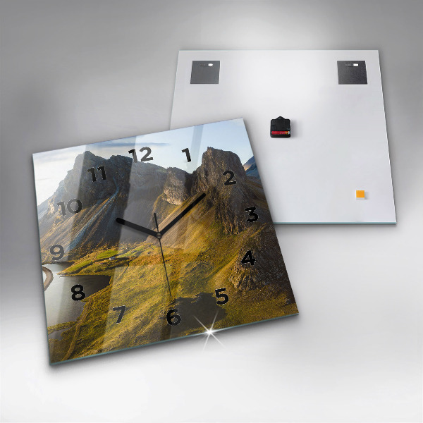 Szögletes fali üvegóra Út Izlandon