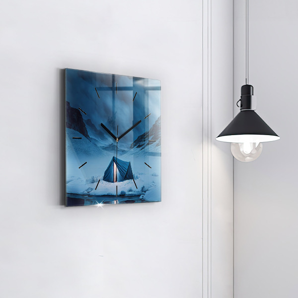 Szögletes fali üvegóra Sátor Izland hegyei között