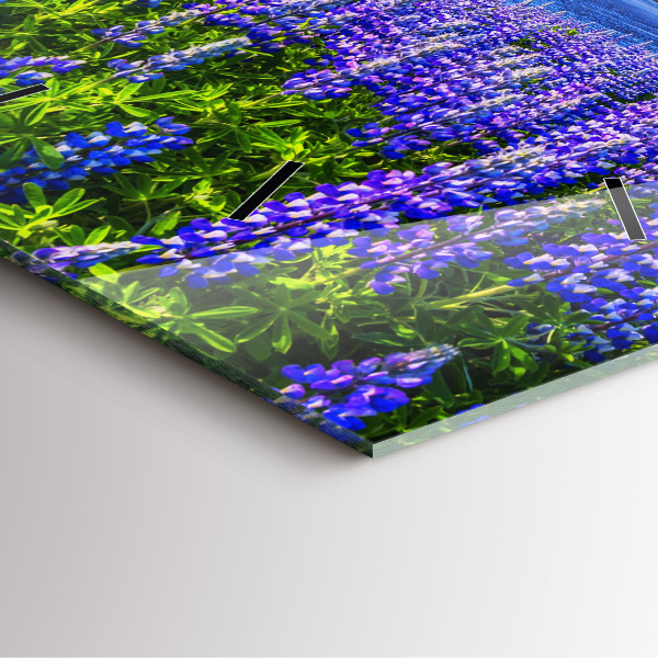 Szögletes fali üvegóra Hegyekre néző Izland