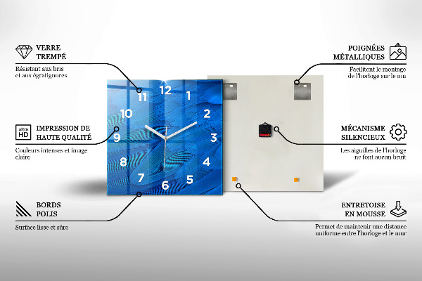 Szögletes fali üvegóra Hegyekre néző Izland
