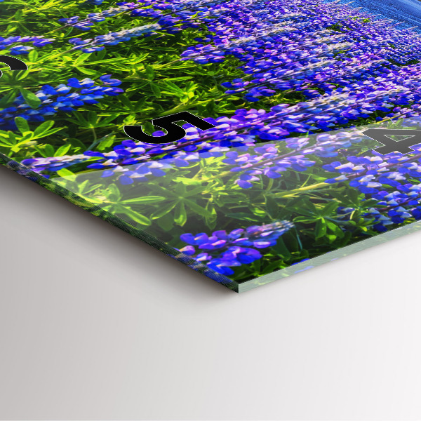 Szögletes fali üvegóra Hegyekre néző Izland