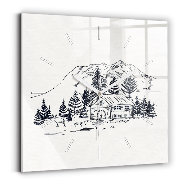 Szögletes fali üvegóra Rajzfilm város