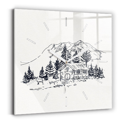 Szögletes fali üvegóra Rajzfilm város