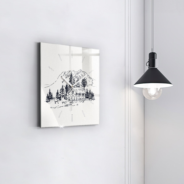 Szögletes fali üvegóra Rajzfilm város