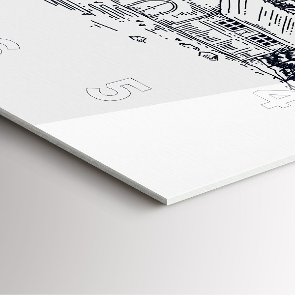 Szögletes fali üvegóra Rajzfilm város