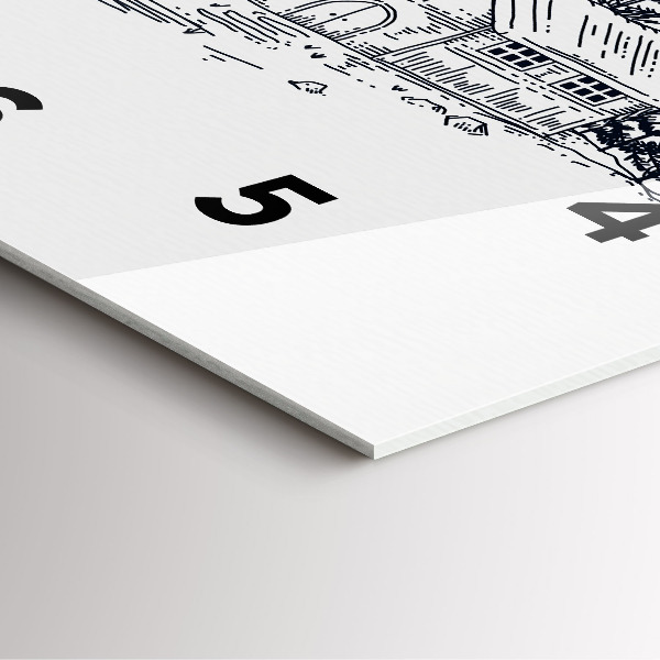 Szögletes fali üvegóra Rajzfilm város