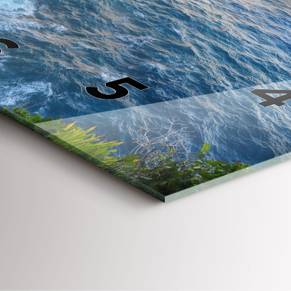Szögletes fali üvegóra Óceán partja