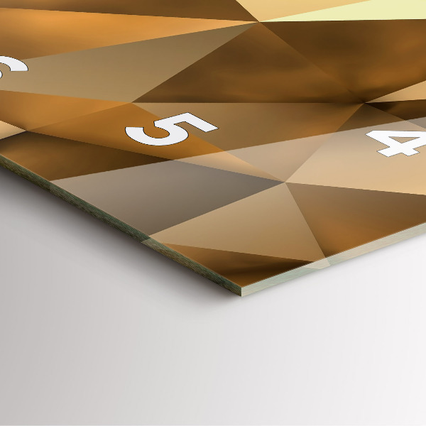 Szögletes fali üvegóra Geometriai textúra