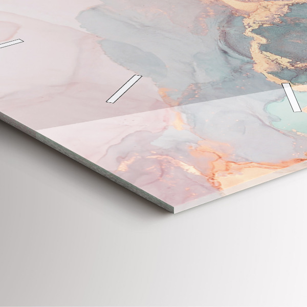 Szögletes fali üvegóra Márvány textúra