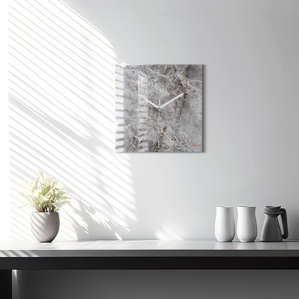 Szögletes fali üvegóra Szürke gránit márvány