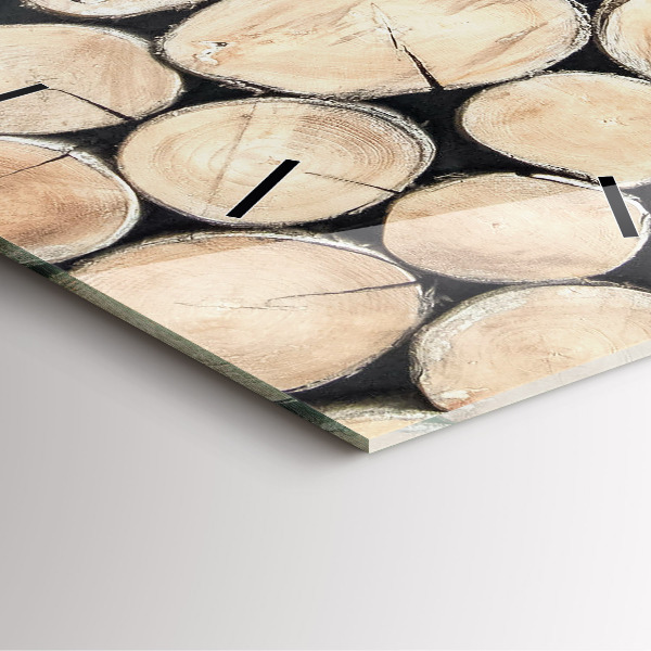 Szögletes fali üvegóra Fatuskákat vágni