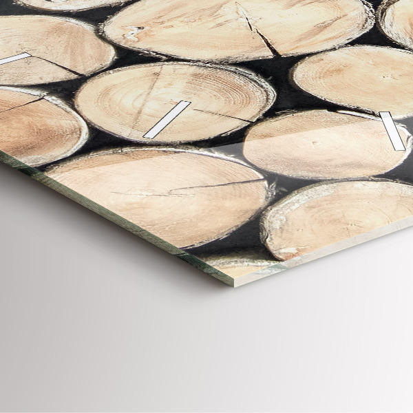 Szögletes fali üvegóra Fatuskákat vágni