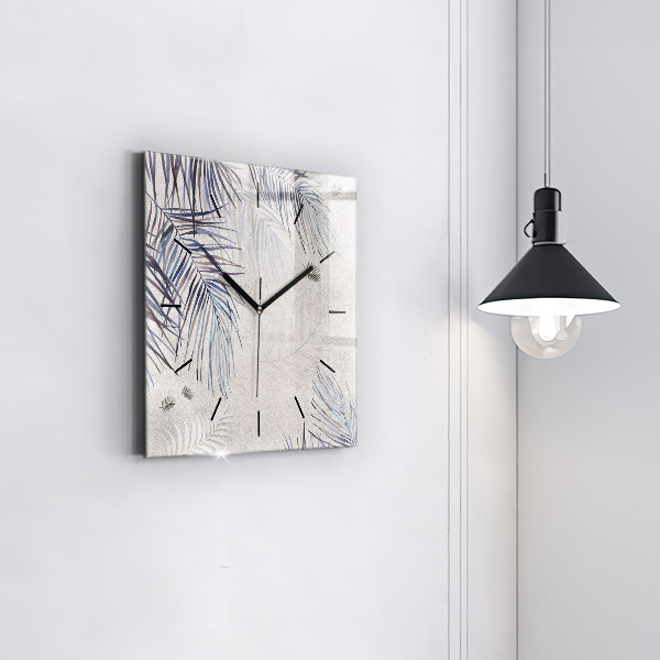 Szögletes fali üvegóra Pálmalevél