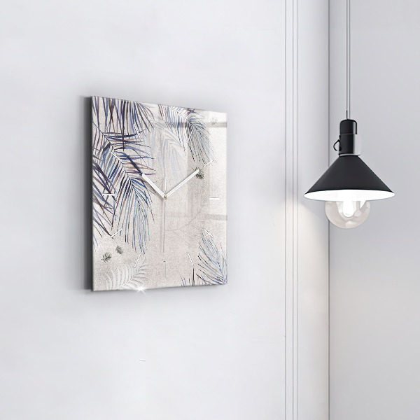 Szögletes fali üvegóra Pálmalevél