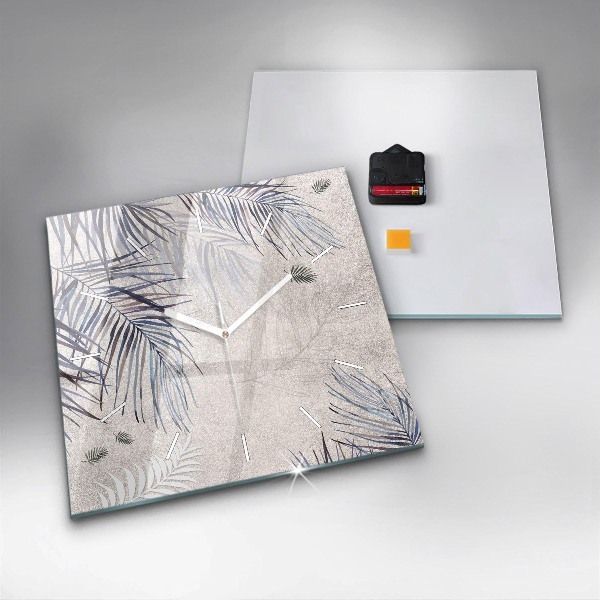 Szögletes fali üvegóra Pálmalevél