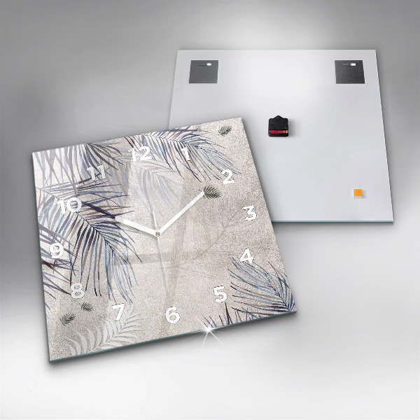 Szögletes fali üvegóra Pálmalevél