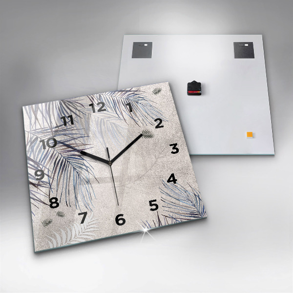 Szögletes fali üvegóra Pálmalevél