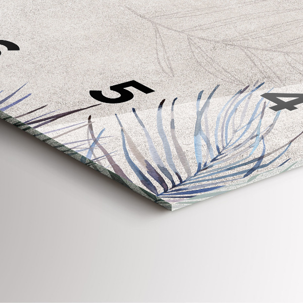 Szögletes fali üvegóra Pálmalevél