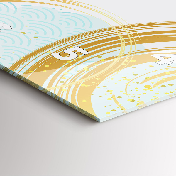 Szögletes fali üvegóra Dekoratív minta