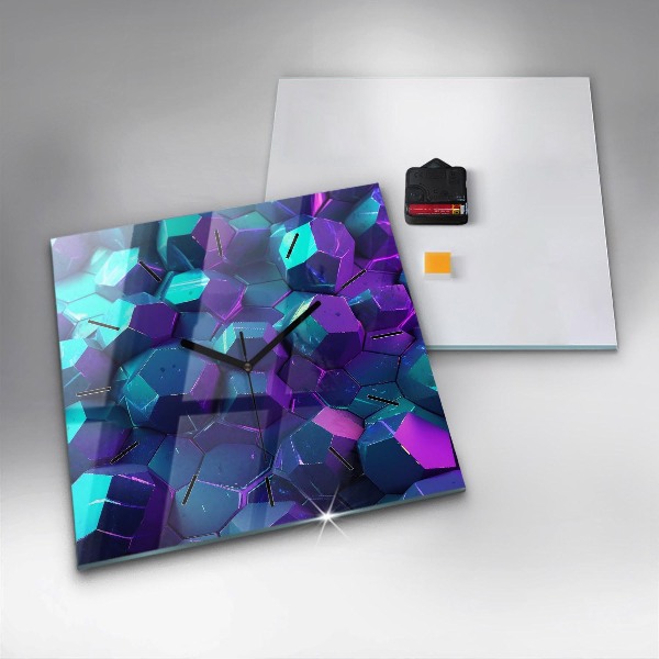 Szögletes fali üvegóra Geometriai figurák