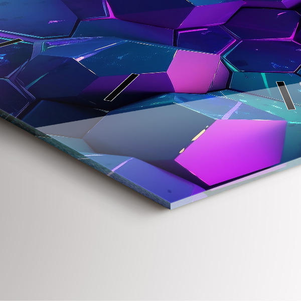 Szögletes fali üvegóra Geometriai figurák