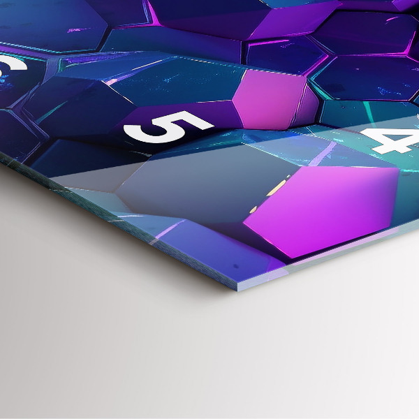 Szögletes fali üvegóra Geometriai figurák